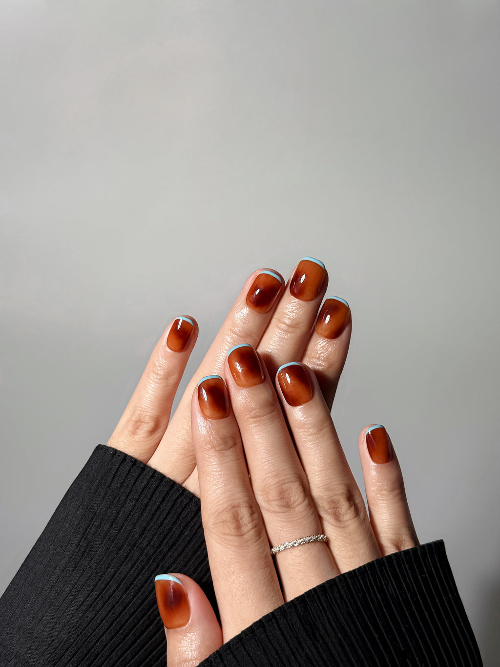 Mocha Sky - 10 pcs Press On Nails