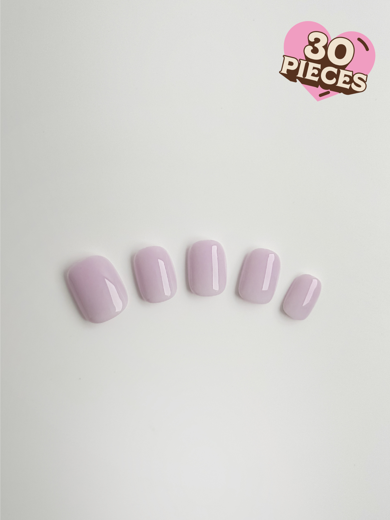 Lavendelglasur – 30 künstliche Fingernägel zum Aufkleben
