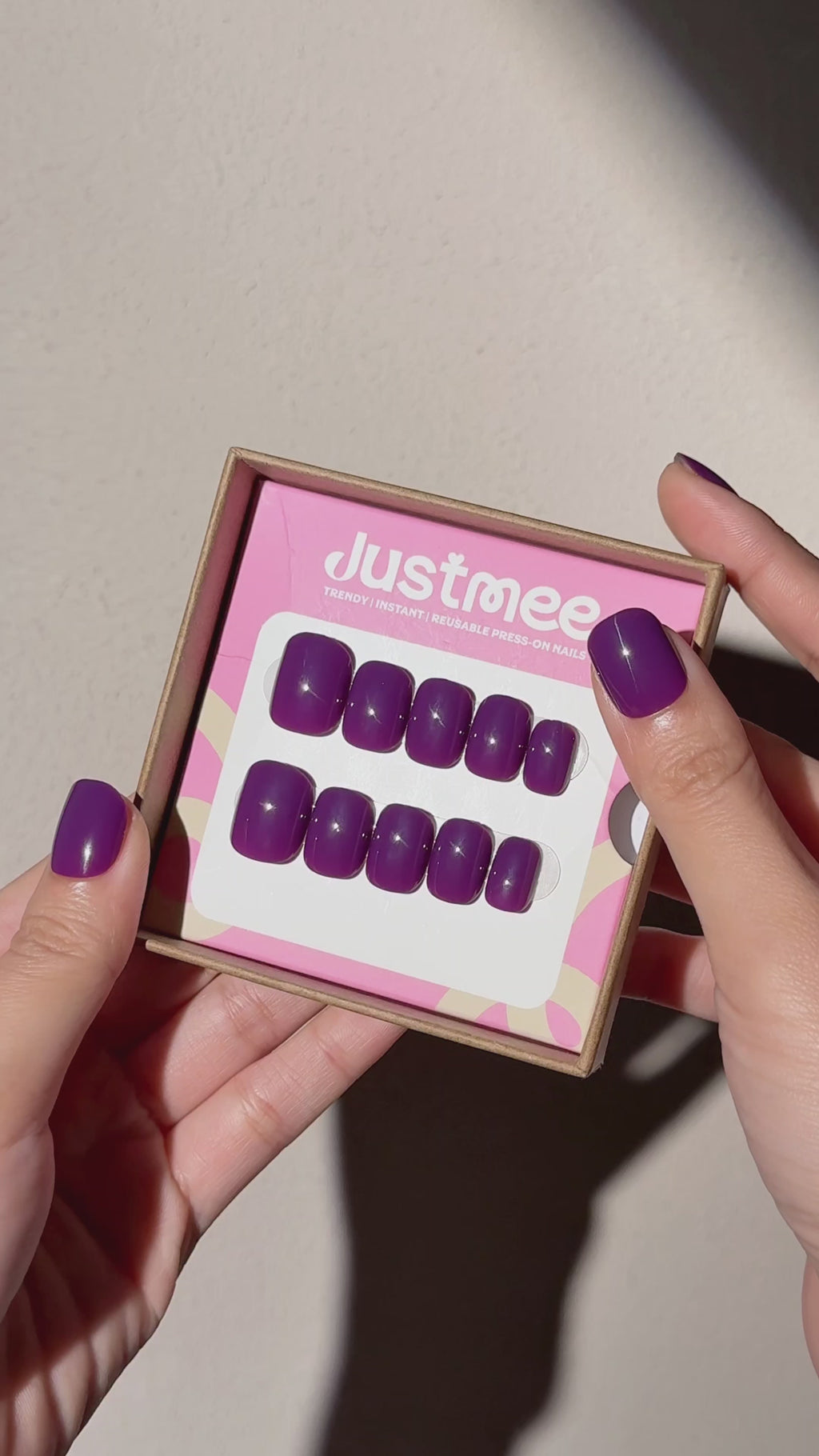 Dunkelkirsche - 30 Stück künstliche Fingernägel